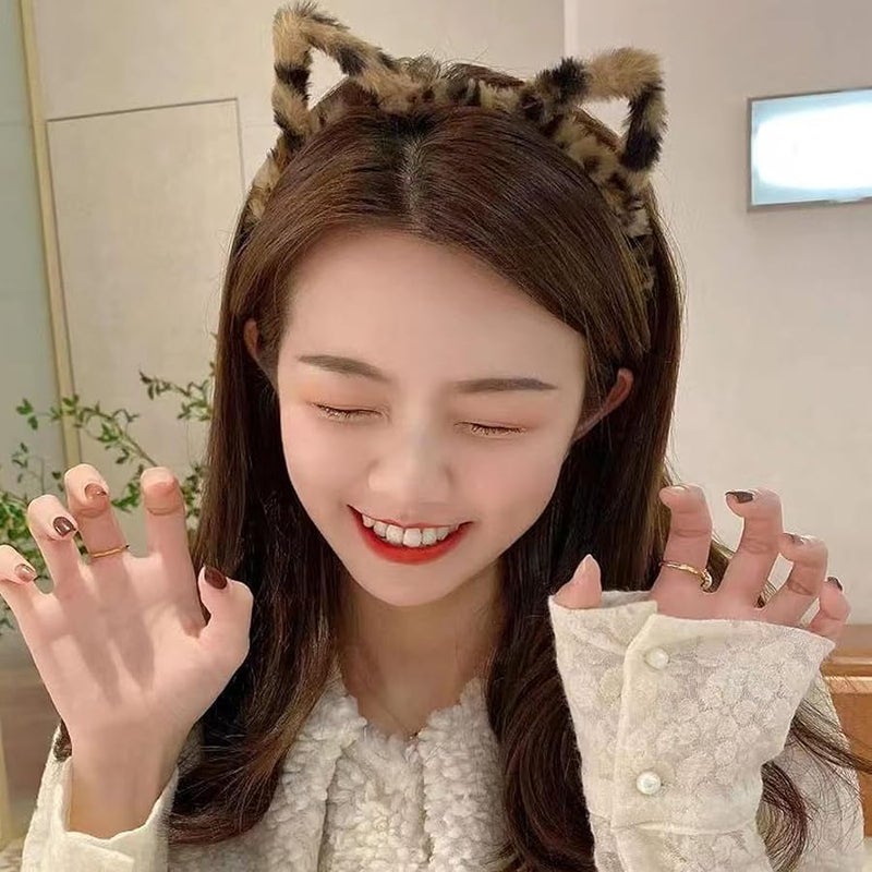 Pangboer Sweet Kitten Ears Headband For Photo Studio Halloween Party Props Color A - Image 2